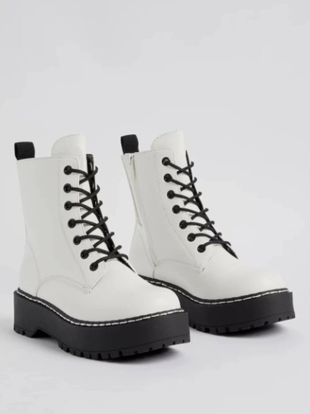 Torrid | Women's Chunky Combat Boots | White | Size 9 WW